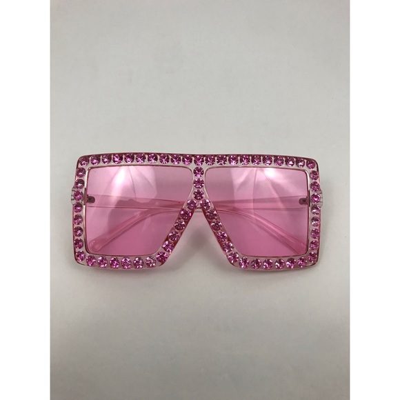 Rhinestone Square Sunglasses - Picture 3 of 5
